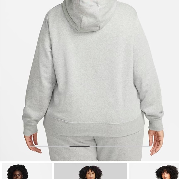Nike Sportswear Club Fleece Sweatsuit Gray-Plus Size - Picture 7 of 7